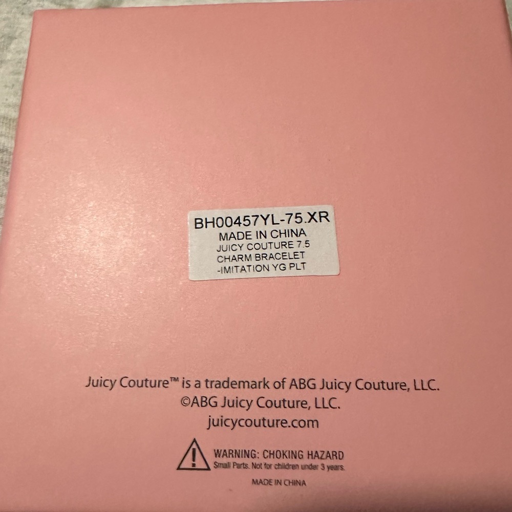 Juicy Couture Gold and Pink Charm Bracelet NWOT - Picture 4 of 4